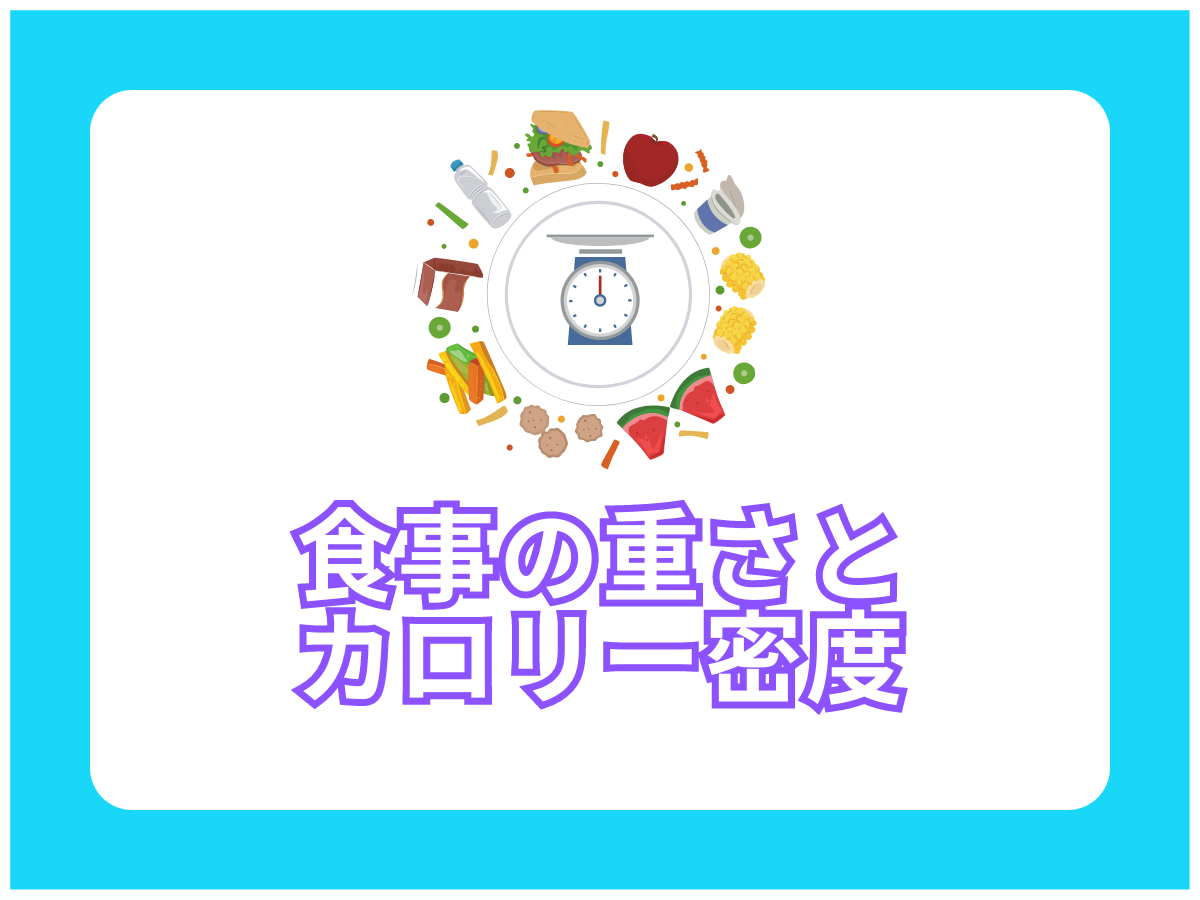 食事の重さとカロリー密度